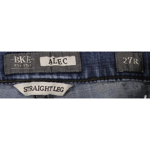 BKE Alec Straight Leg Blue Denim Jeans Women's Size 27R - Picture 11 of 12